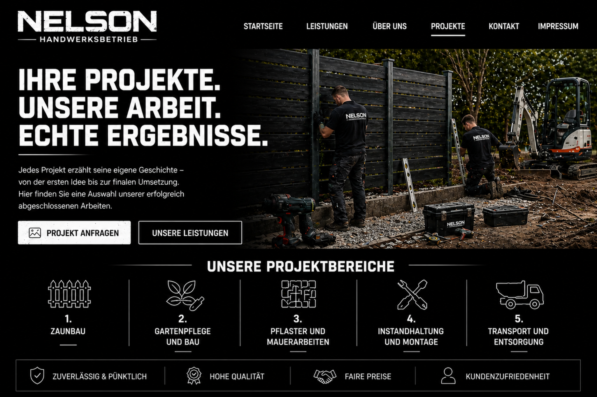 Nelson Handwerksbetrieb - Projekte